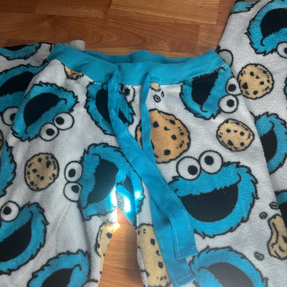 Cookie Monster Pajamas - Blue and White